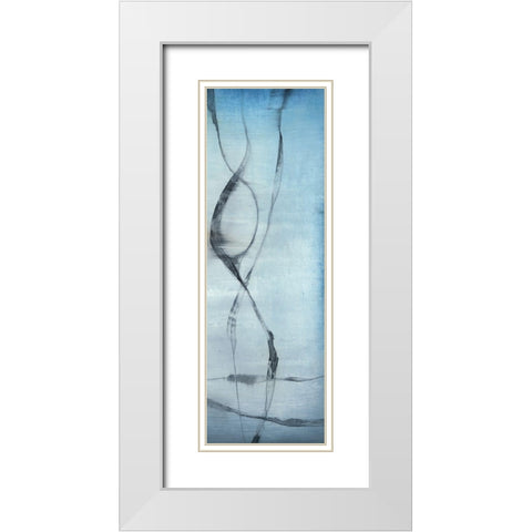 Whale Songs III White Modern Wood Framed Art Print with Double Matting by Goldberger, Jennifer