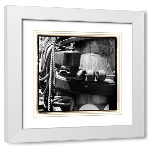 Ship Shape III White Modern Wood Framed Art Print with Double Matting by DeNardo, Laura