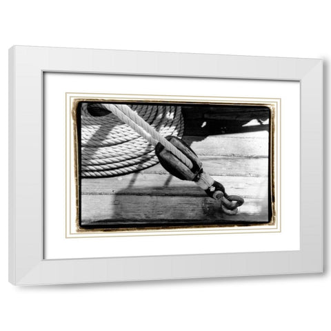 Ship Shape VI White Modern Wood Framed Art Print with Double Matting by DeNardo, Laura