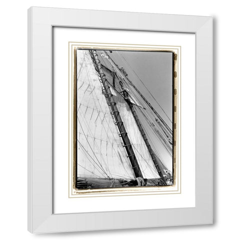 Set Sail I White Modern Wood Framed Art Print with Double Matting by DeNardo, Laura