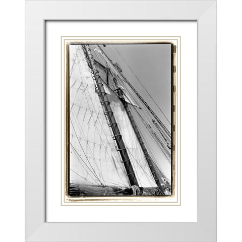 Set Sail I White Modern Wood Framed Art Print with Double Matting by DeNardo, Laura