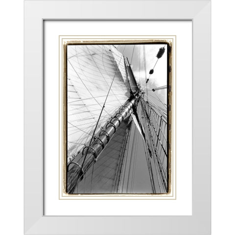Set Sail II White Modern Wood Framed Art Print with Double Matting by DeNardo, Laura