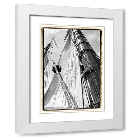 Set Sail III White Modern Wood Framed Art Print with Double Matting by DeNardo, Laura