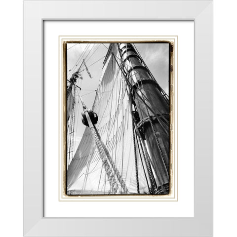 Set Sail III White Modern Wood Framed Art Print with Double Matting by DeNardo, Laura