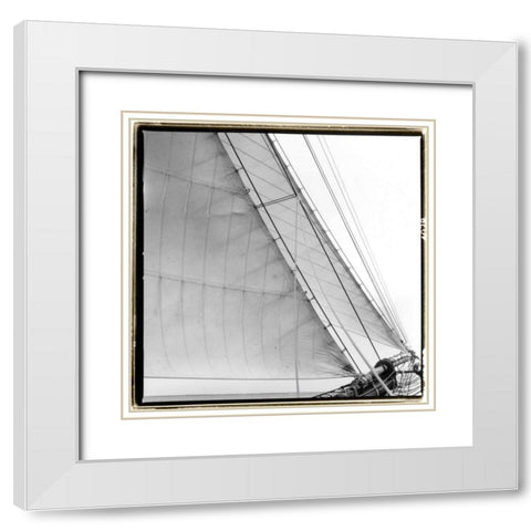 Under Sail I White Modern Wood Framed Art Print with Double Matting by DeNardo, Laura