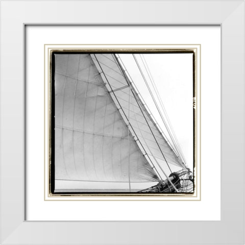 Under Sail I White Modern Wood Framed Art Print with Double Matting by DeNardo, Laura
