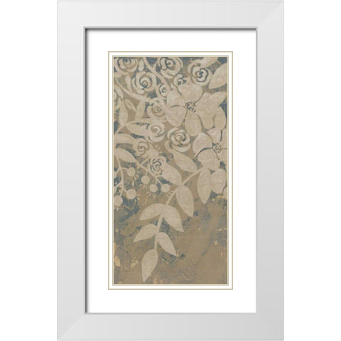 Linen Chintz II White Modern Wood Framed Art Print with Double Matting by Zarris, Chariklia
