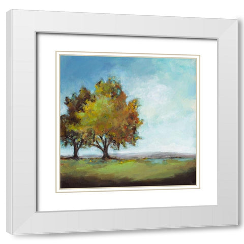 Waiting For Fall I White Modern Wood Framed Art Print with Double Matting by Long, Christina