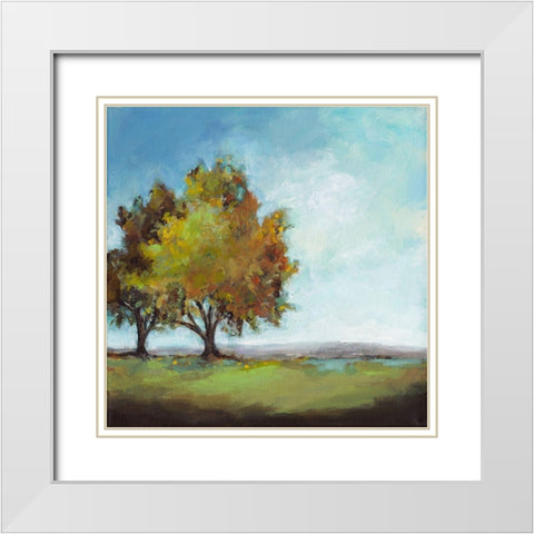 Waiting For Fall I White Modern Wood Framed Art Print with Double Matting by Long, Christina