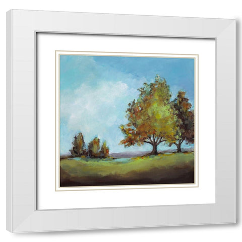 Waiting For Fall II White Modern Wood Framed Art Print with Double Matting by Long, Christina