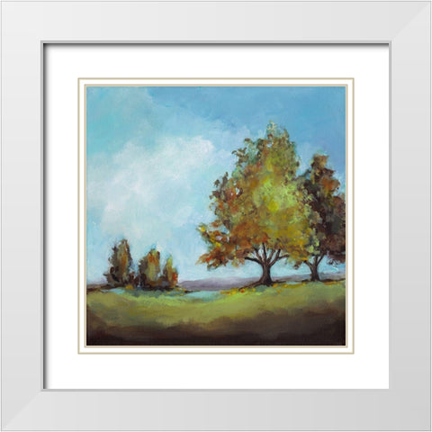 Waiting For Fall II White Modern Wood Framed Art Print with Double Matting by Long, Christina