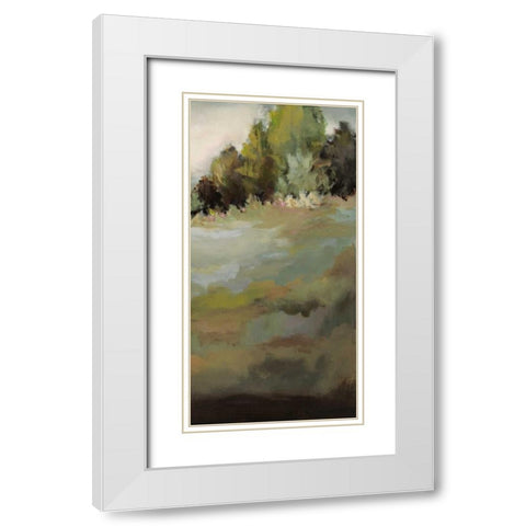 The Trail of Her Heart II White Modern Wood Framed Art Print with Double Matting by Long, Christina