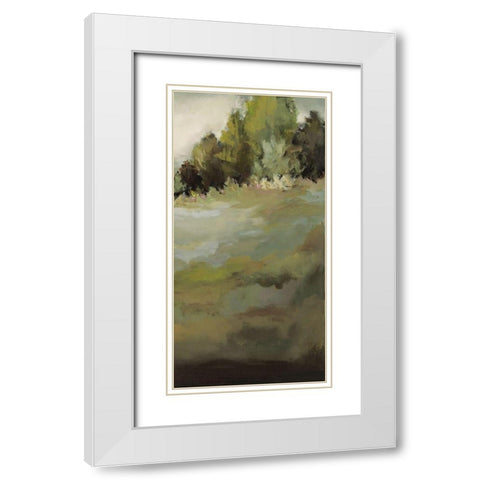 The Trail of Her Heart II White Modern Wood Framed Art Print with Double Matting by Long, Christina