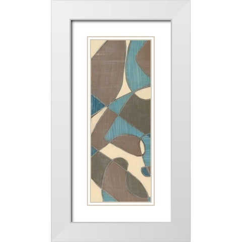 Muted Mod I White Modern Wood Framed Art Print with Double Matting by Goldberger, Jennifer