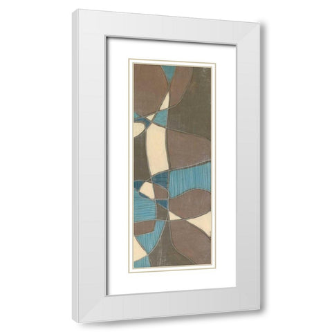 Muted Mod II White Modern Wood Framed Art Print with Double Matting by Goldberger, Jennifer