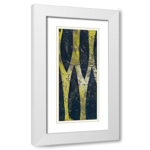 Exclusion I White Modern Wood Framed Art Print with Double Matting by Goldberger, Jennifer