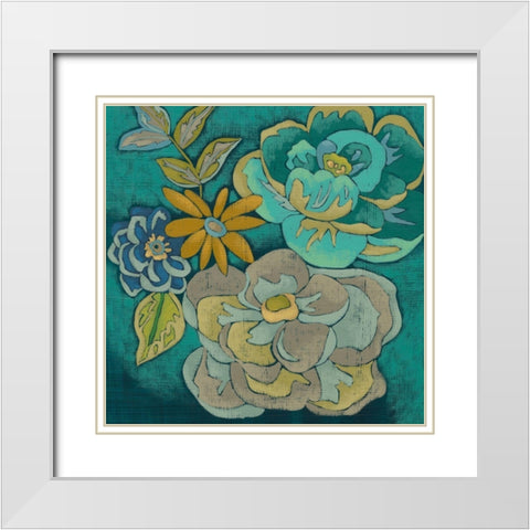 Trousseau Chintz II White Modern Wood Framed Art Print with Double Matting by Zarris, Chariklia