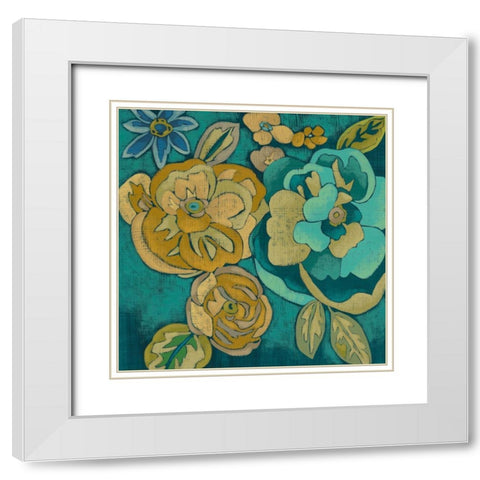 Trousseau Chintz III White Modern Wood Framed Art Print with Double Matting by Zarris, Chariklia