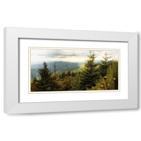 Early Autumn Vista White Modern Wood Framed Art Print with Double Matting by Head, Danny
