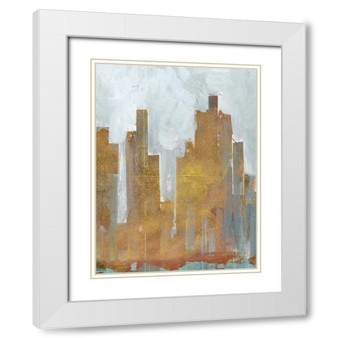 Urban Dawn II White Modern Wood Framed Art Print with Double Matting by Fagalde, Jarman