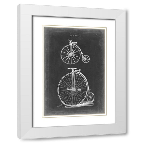 Vintage Bicycles I White Modern Wood Framed Art Print with Double Matting by Vision Studio