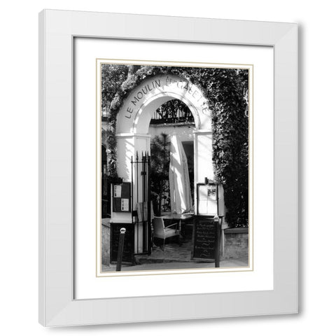 Cafe Charm, Paris III White Modern Wood Framed Art Print with Double Matting by DeNardo, Laura