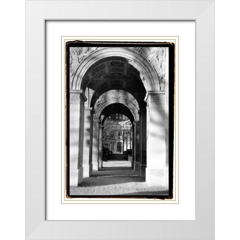 Parisian Archways I White Modern Wood Framed Art Print with Double Matting by DeNardo, Laura