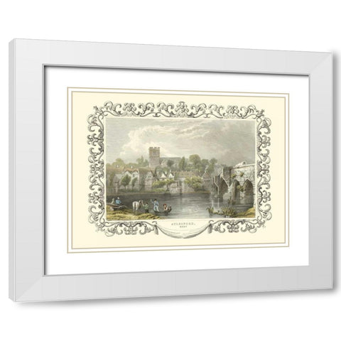 Aylesford White Modern Wood Framed Art Print with Double Matting by Tombleson