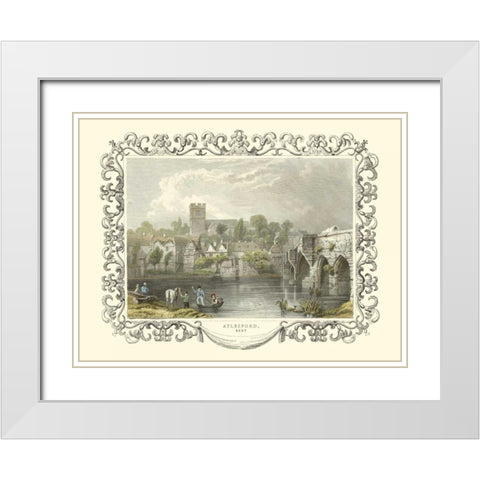 Aylesford White Modern Wood Framed Art Print with Double Matting by Tombleson