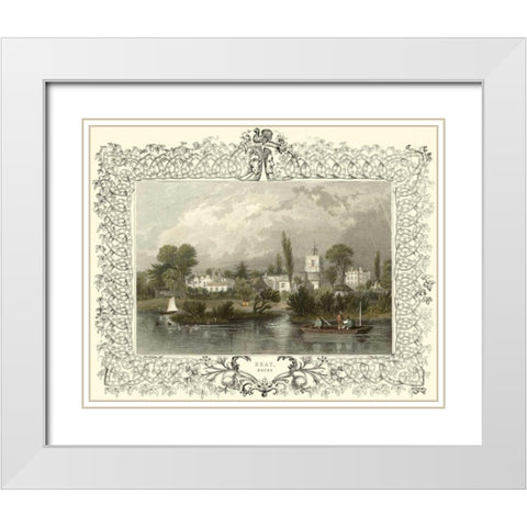 Bray White Modern Wood Framed Art Print with Double Matting by Tombleson