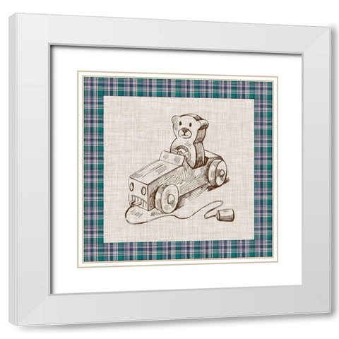 Retro Toys II White Modern Wood Framed Art Print with Double Matting by Vision Studio
