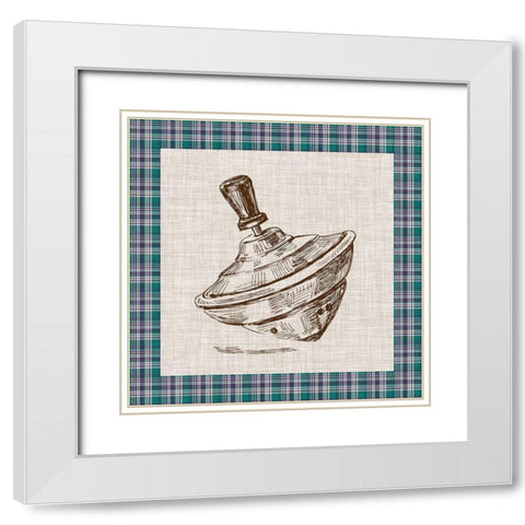 Retro Toys III White Modern Wood Framed Art Print with Double Matting by Vision Studio