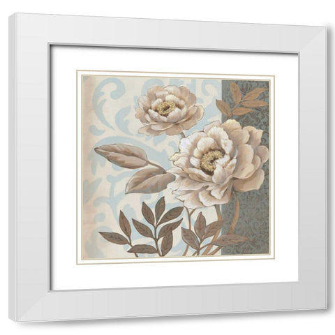 Small Parisian Peony I White Modern Wood Framed Art Print with Double Matting by OToole, Tim