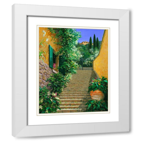 Loft Heights White Modern Wood Framed Art Print with Double Matting by Swanson, Michael