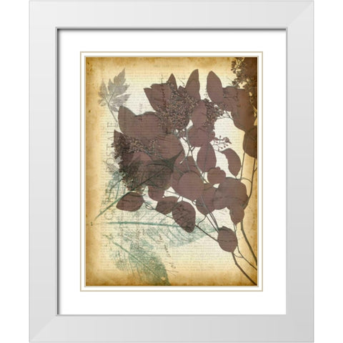 Leaf Letters I White Modern Wood Framed Art Print with Double Matting by Goldberger, Jennifer