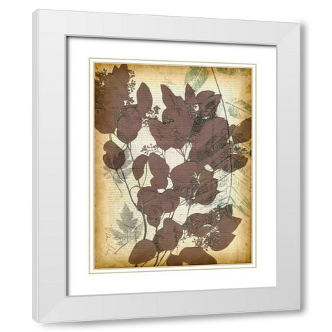 Leaf Letters II White Modern Wood Framed Art Print with Double Matting by Goldberger, Jennifer