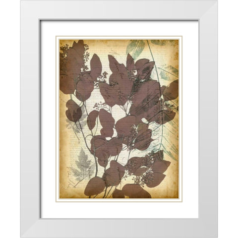 Leaf Letters II White Modern Wood Framed Art Print with Double Matting by Goldberger, Jennifer