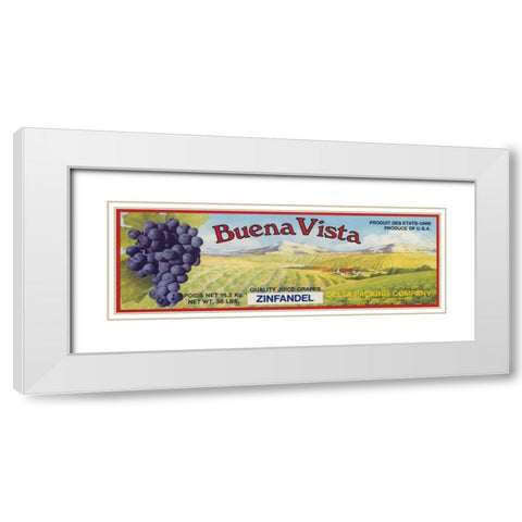 2-Up Vintage Wine Label I White Modern Wood Framed Art Print with Double Matting by Vision Studio