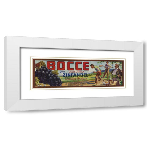 2-Up Vintage Wine Label II White Modern Wood Framed Art Print with Double Matting by Vision Studio