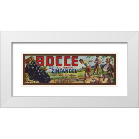2-Up Vintage Wine Label II White Modern Wood Framed Art Print with Double Matting by Vision Studio