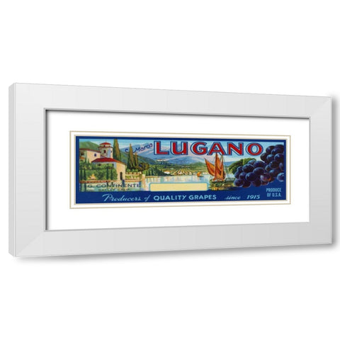 2-Up Vintage Wine Label III White Modern Wood Framed Art Print with Double Matting by Vision Studio