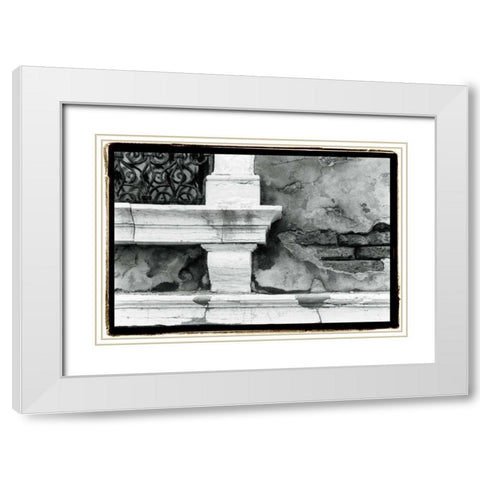A Venetian Stroll III White Modern Wood Framed Art Print with Double Matting by DeNardo, Laura