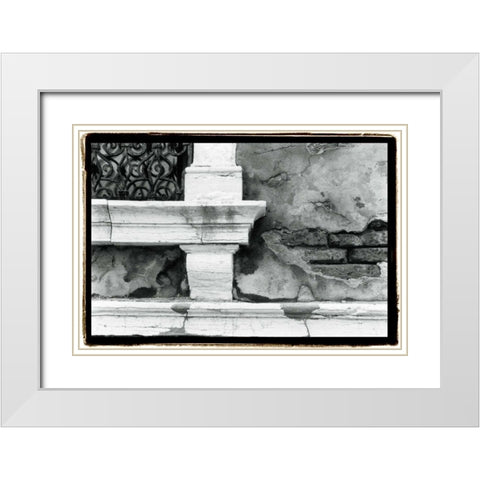 A Venetian Stroll III White Modern Wood Framed Art Print with Double Matting by DeNardo, Laura