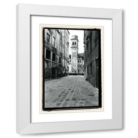 A Venetian Stroll VI White Modern Wood Framed Art Print with Double Matting by DeNardo, Laura