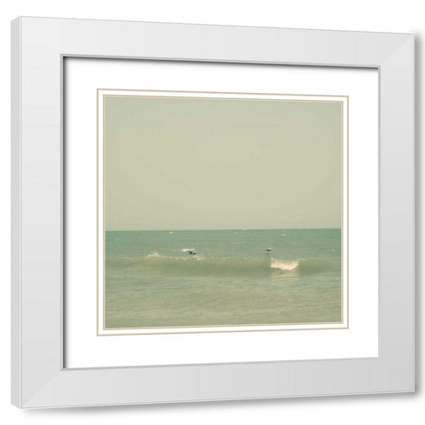 Carolina Beach III White Modern Wood Framed Art Print with Double Matting by Ludwig, Alicia
