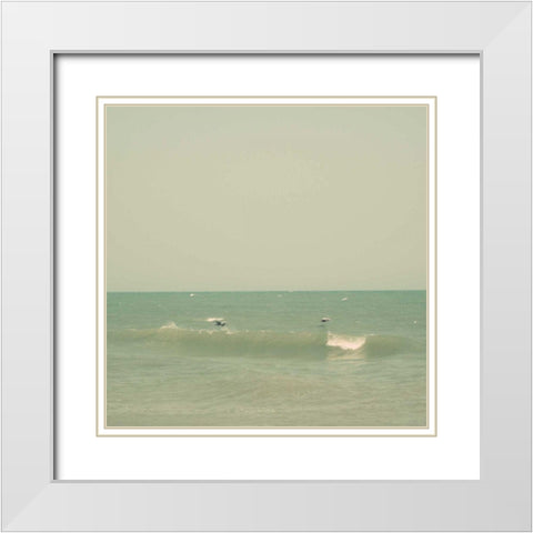 Carolina Beach III White Modern Wood Framed Art Print with Double Matting by Ludwig, Alicia