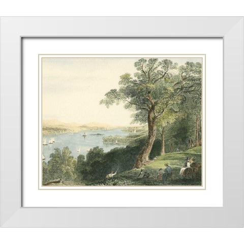 View from Hyde Park White Modern Wood Framed Art Print with Double Matting by Vision Studio
