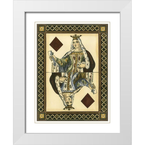 Lets Play Cards IV White Modern Wood Framed Art Print with Double Matting by Vision Studio
