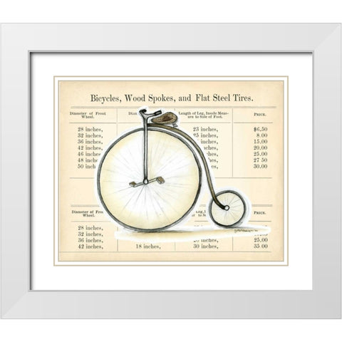 Lets Go For a Spin I White Modern Wood Framed Art Print with Double Matting by Goldberger, Jennifer