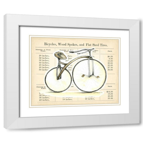Lets Go For a Spin II White Modern Wood Framed Art Print with Double Matting by Goldberger, Jennifer